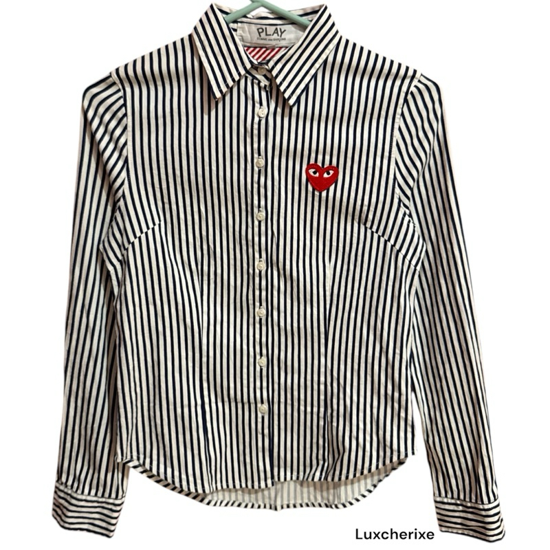 CDG Play Kemeja Salur Strech Preloved