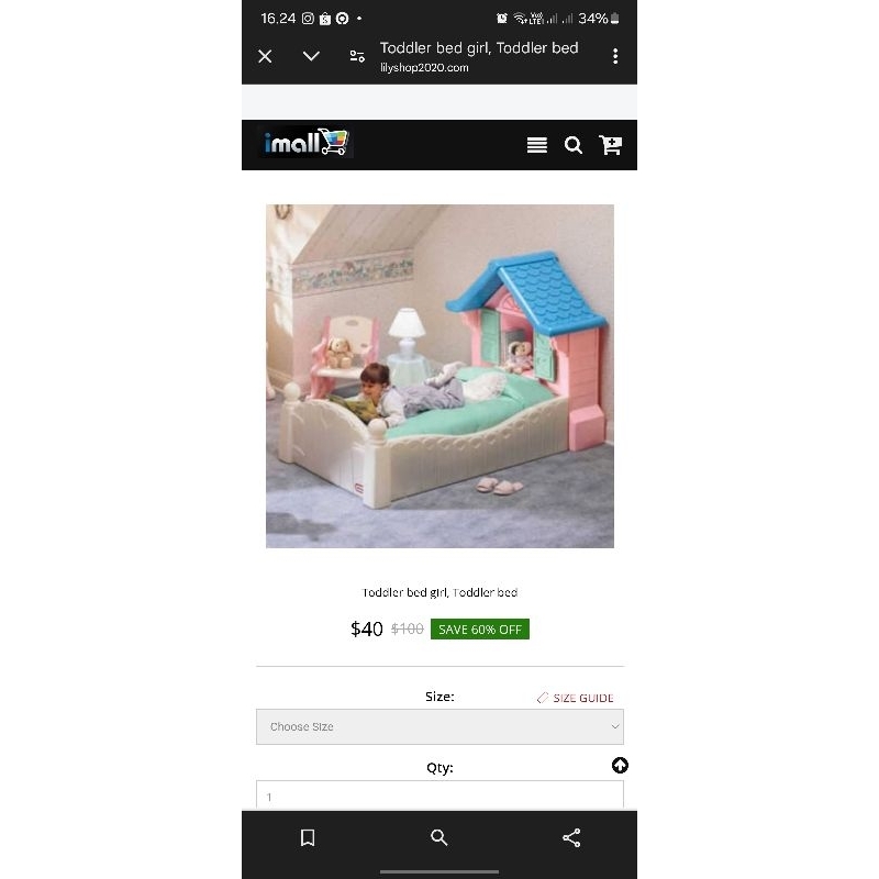 little tikes bed tempat tidur preloved