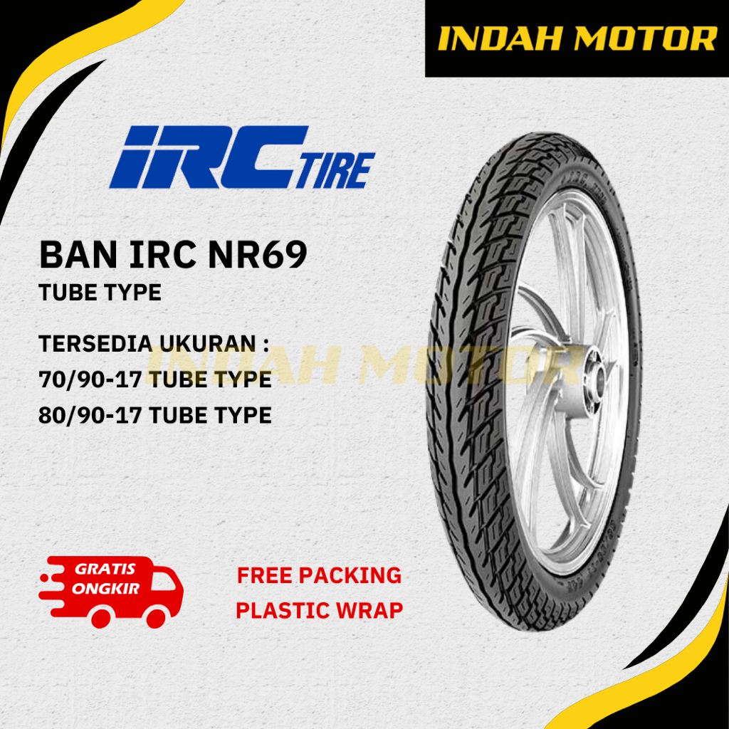 Ban Luar IRC NR69 | Ring 17 | Tubetype | 70/90-17 | 80/90-17 | Ban Motor
