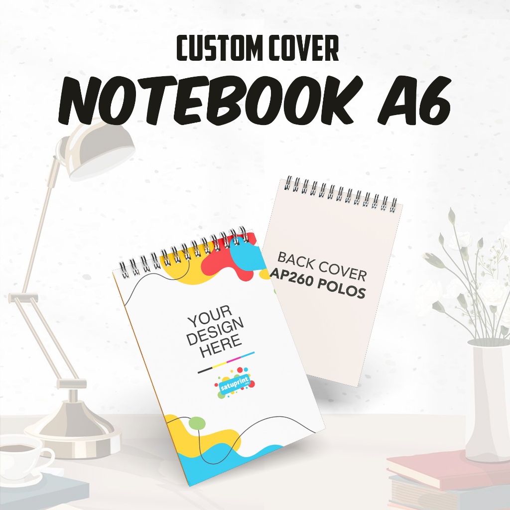 Notebook Custom A6 - Notebook Kantor A6 - Notebook Sekolah A6 - Notebook Spiral