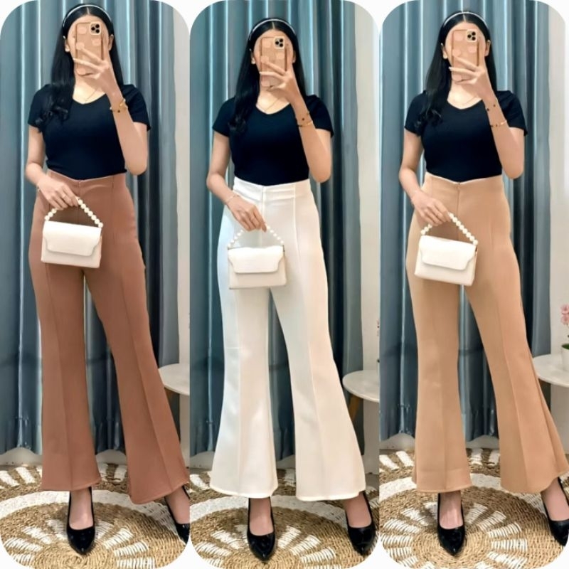 Celana Cutbray Scuba Premium - Celana Kulot Cutbray Highwaist - Celana Kulot Scuba