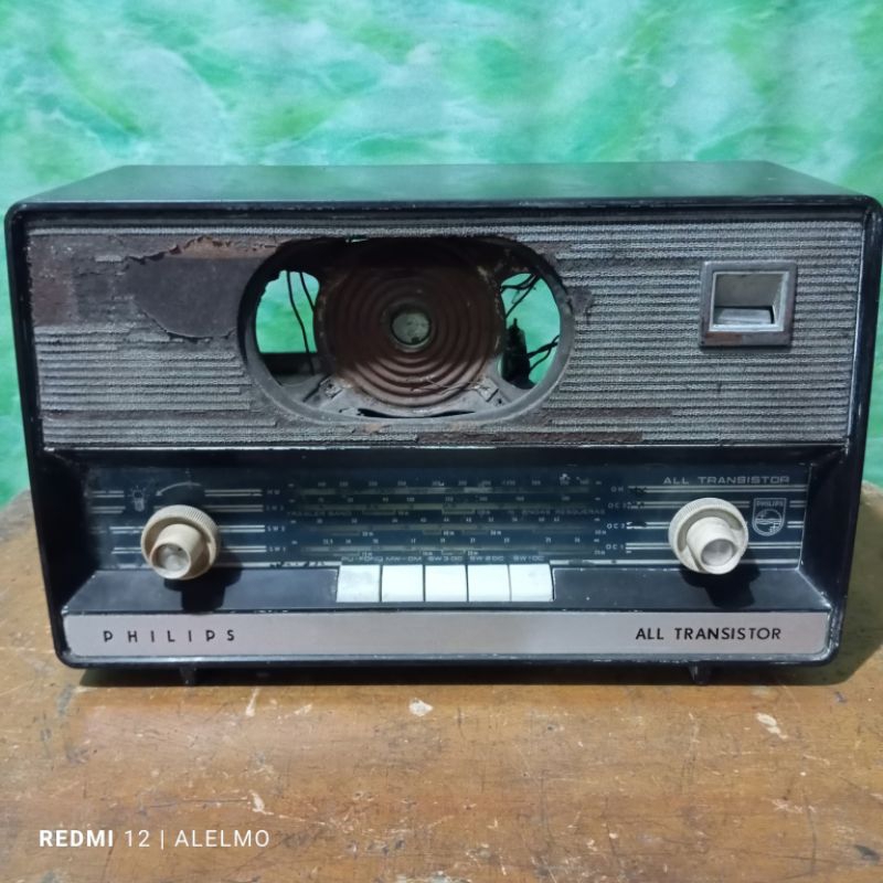 radio jadul antik philips all transistor apa adanya