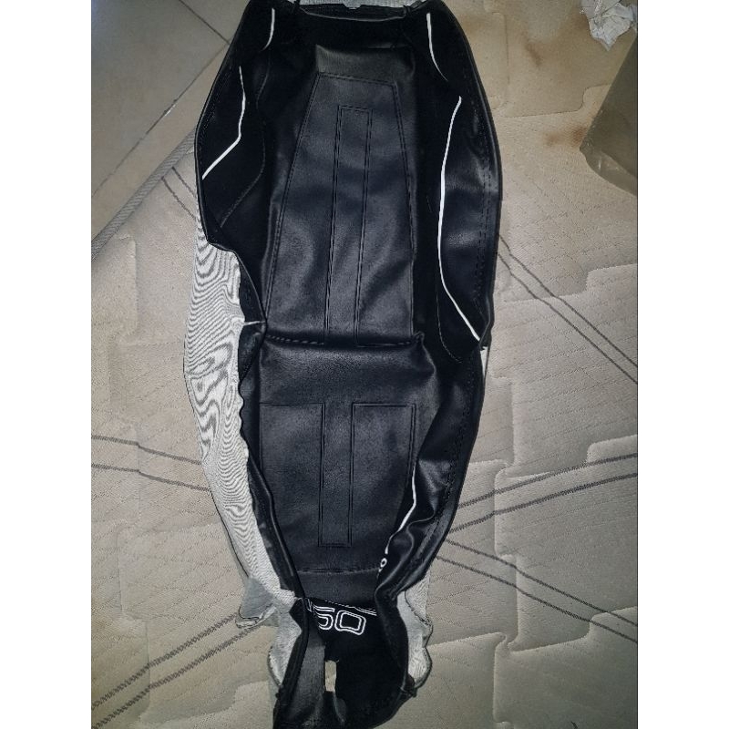 kulit jok vespa excel danmotor biru nos