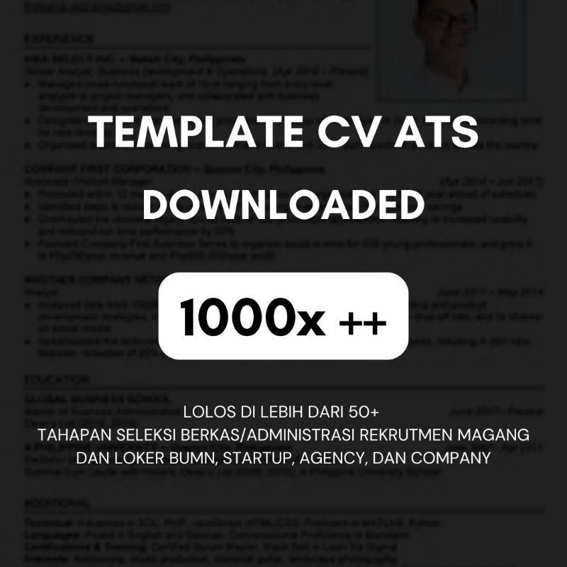 Template CV ATS [Siap Pakai] - Lolos BUMN & Startup