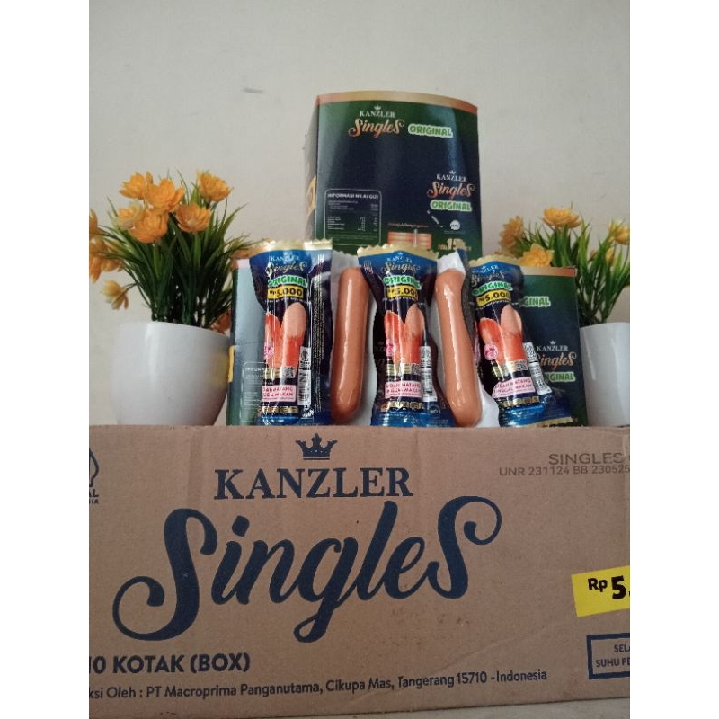 

sosis Kanzler murah kemasan ekonomis ukuran 35gr rasa original.harga yg tertera harga satuan ya