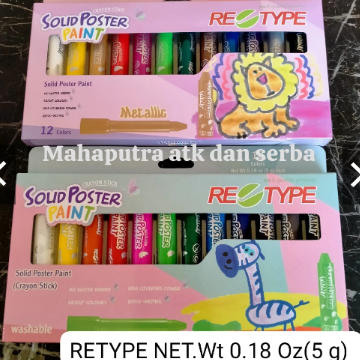 

Face painting Retype 12 warna Solid Poster Paint Aman Anak Crayon Gambar Body Paint