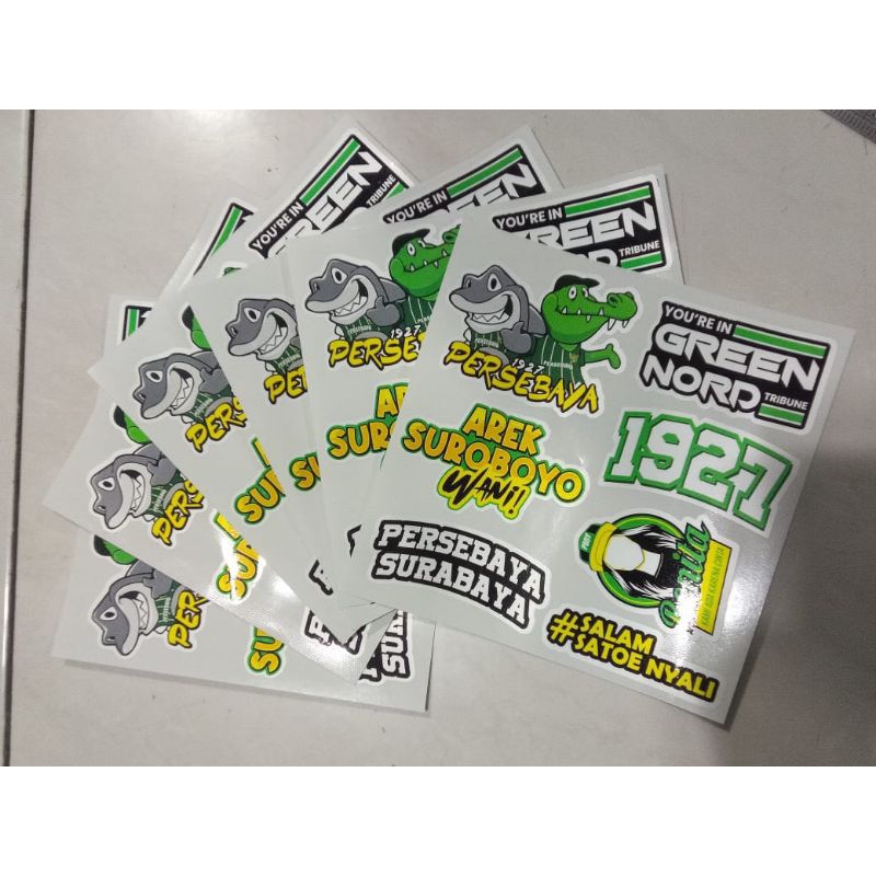 

(7pcs) Stiker Persebaya, Bonek, Greennord,1927 Stiker Helm, Stiker Motor, Stiker Tumblr
