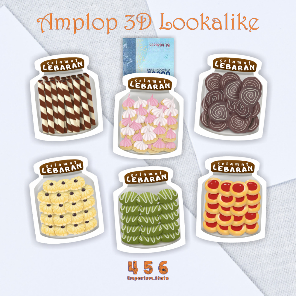 

6 Amplop Lebaran Unik - Angpau 3D Gemoy Lucu Look Like