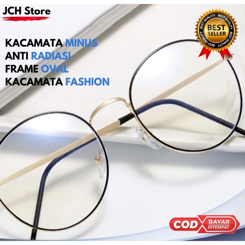 KACAMATA MINUS OVAL ANTI RADIASI Fhasion Wanita