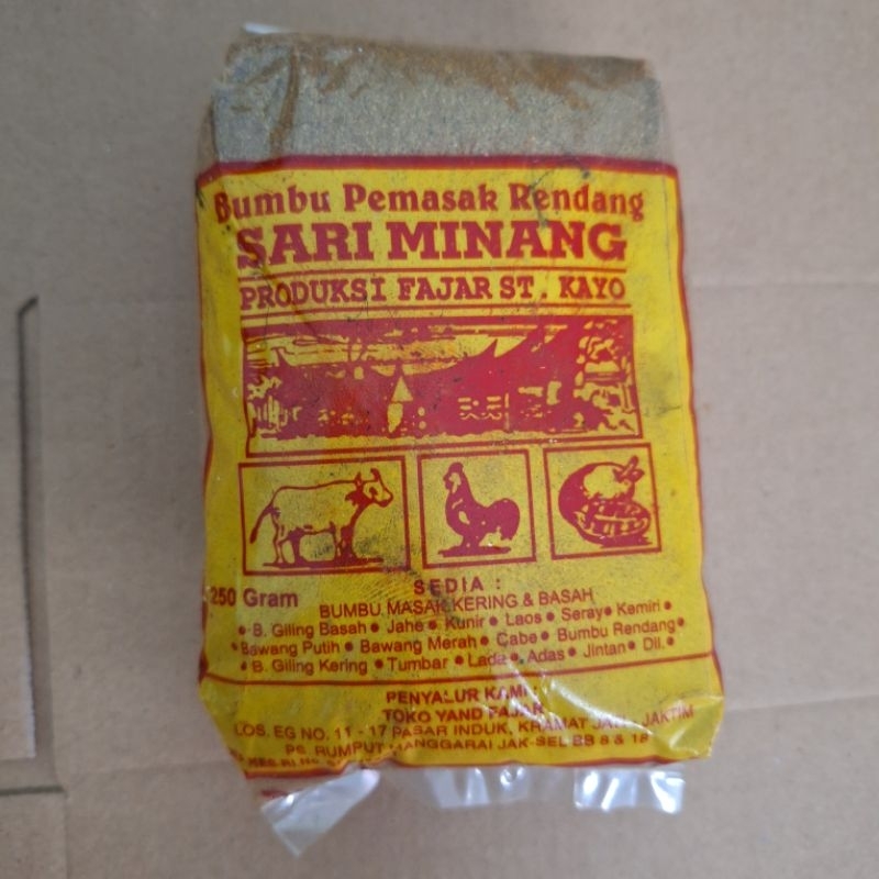 

BUMBU PEMASAK RENDANG SARI MINANG - SARI MINANG RENDANG - 250gr