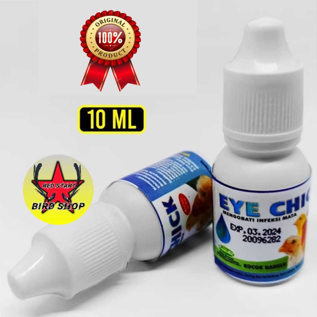 EYE CHICK 10 ML OBAT TETES MATA AYAM BURUNG UNGGAS IRITASI SNOT KATARAK OBAT MATA LOVEBIRD KENARI