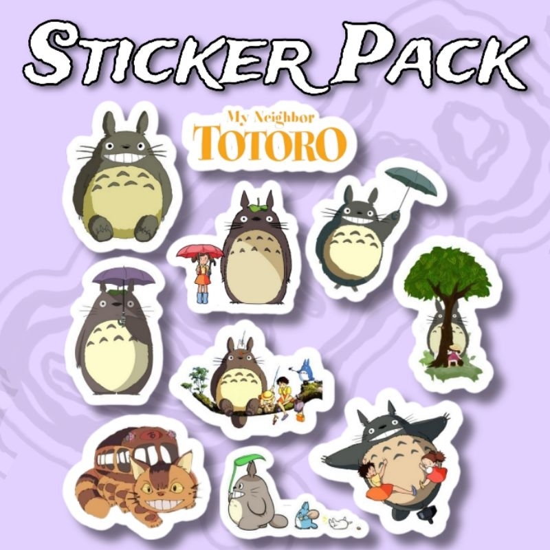 

Sticker My Neighbour Totoro Anime Ghibli Pack Isi 10 Pcs Vinyl waterproof