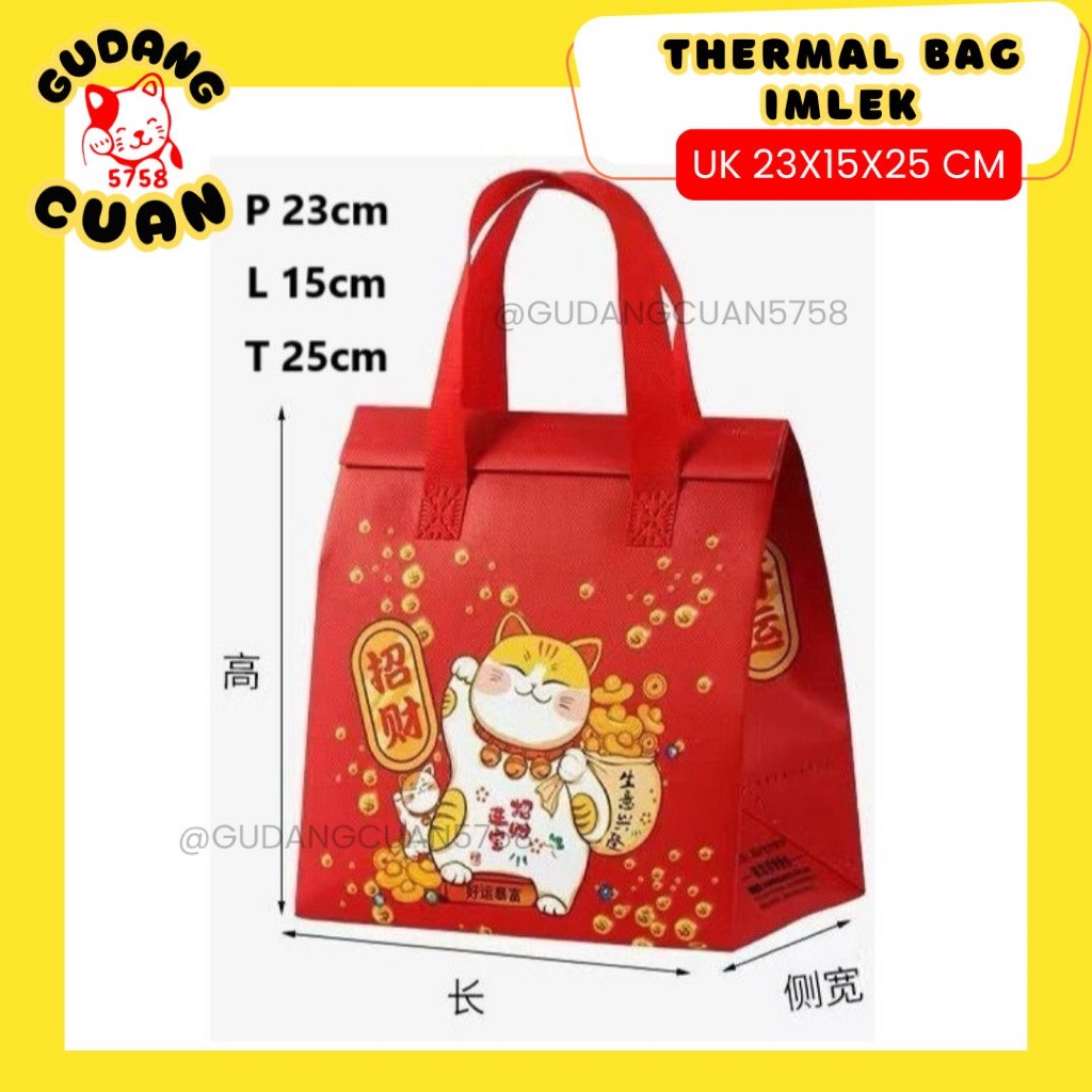 

TAS THERMAL BAG MAKANAN PANAS / FROZEN WATERPROOF EDISI IMLEK CHINESE NEW YEAR