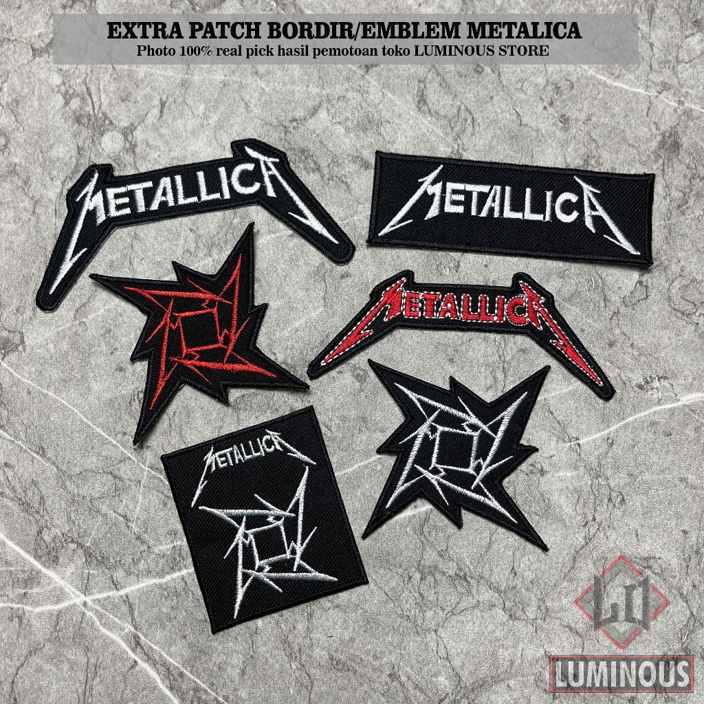 PATCH BORDIR EMBLEM BORDIR MUSIK BAND METALICA TERLARIS