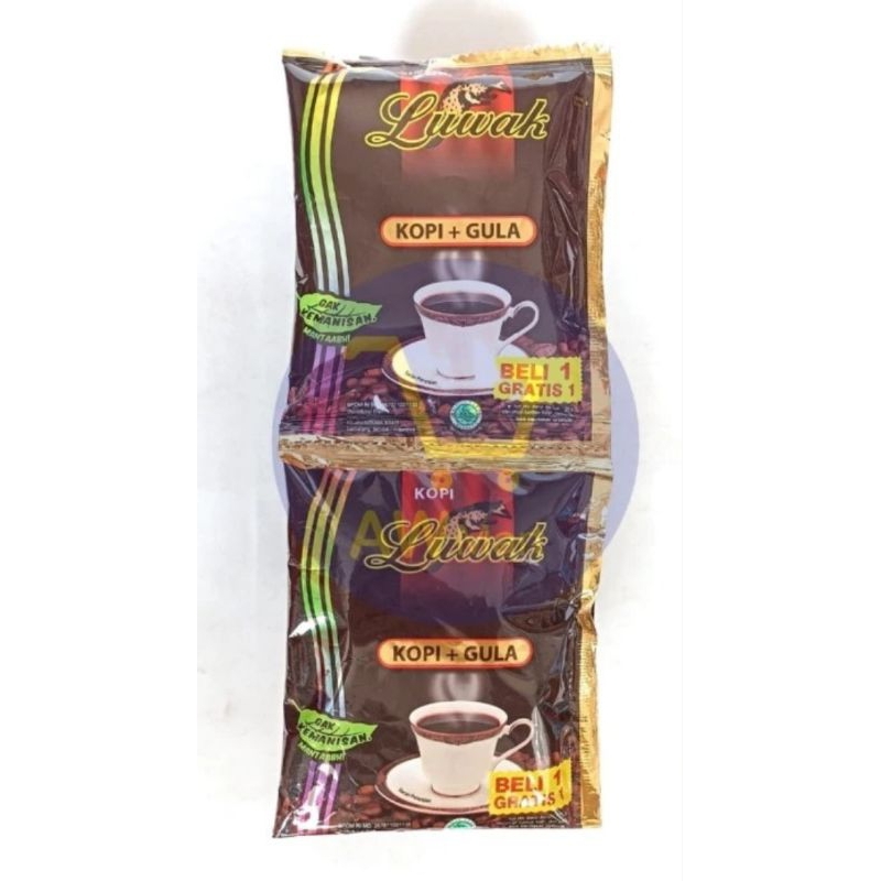 

kopi luwak hitam kopi plus gula 1 renteng isi 10 sachet