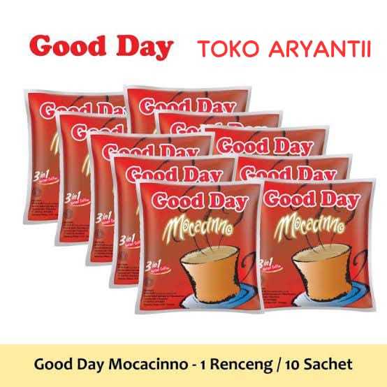 

Kopi Good Day Mocacinno 1 Renceng / 10 sachet
