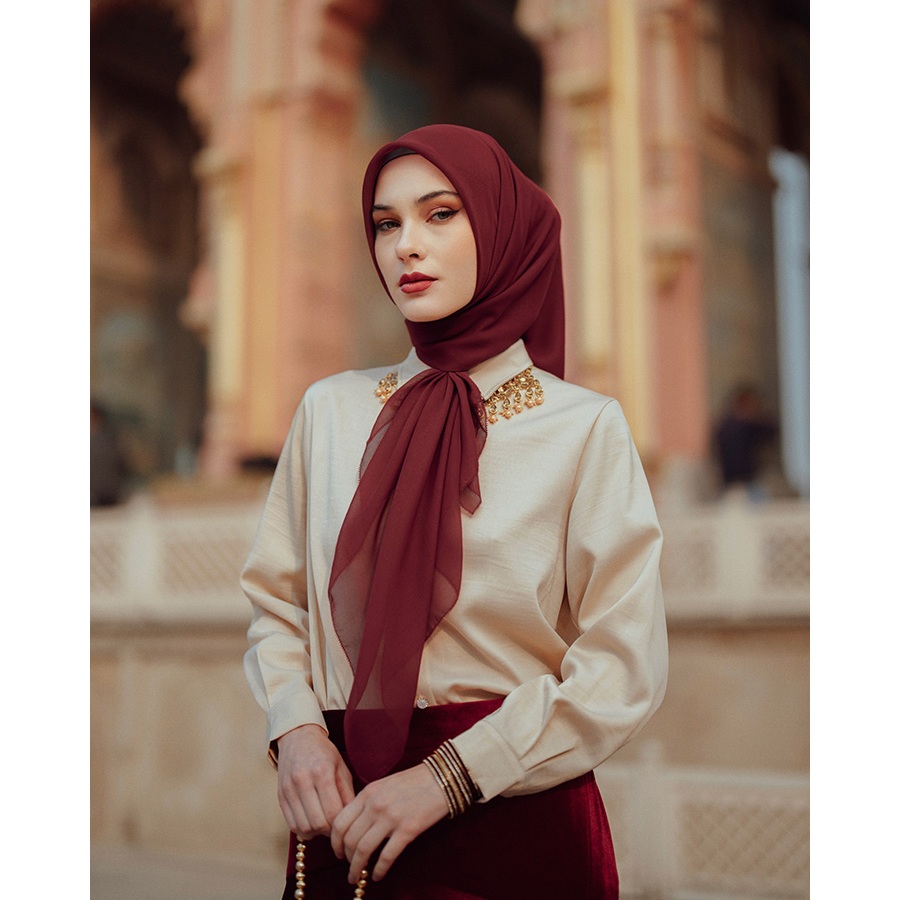 Heaven Lights - Paris Japan Scarf - Hijab Paris Jepang Polos Segi Empat