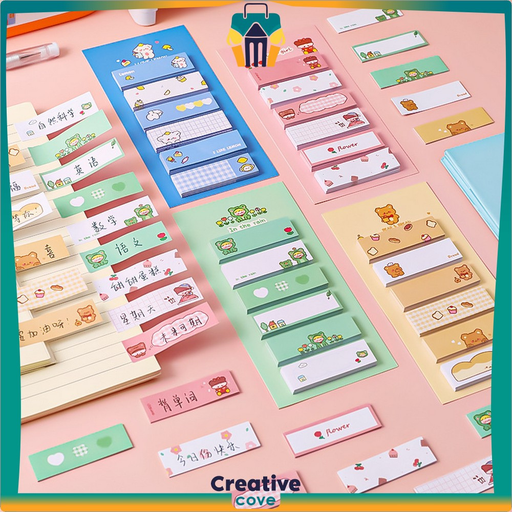 

Kertas Memo 6 Baris 120 Lembar Karakter Lucu / Sticky Note Pembatas Buku Perlengkapan Sekolah / 120 Sheets Sticky Notes Tempelan Lucu Import Creative Cove A79