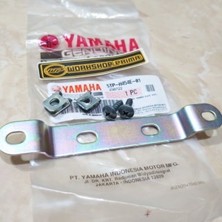 Besi plat breket 5TP dudukan pegangan plat nomer nomor dasi tameng depan Aerox 155 2017 - 2019 Ori Y