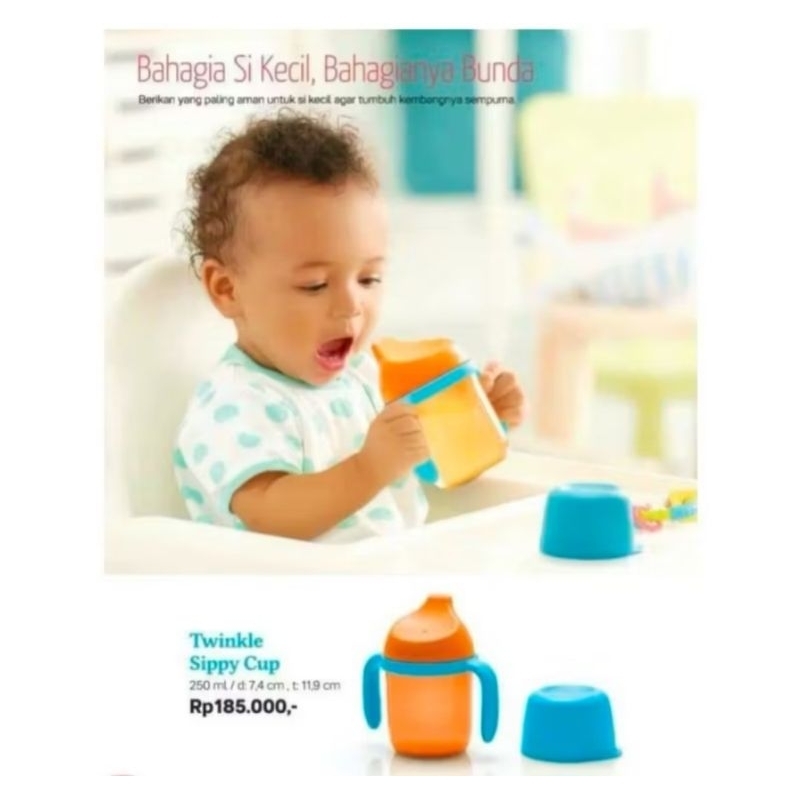 Promo Tupperware Twinkle Sippy Cup 1Pc botol minum bayi wadah tempat air baby mpasi anak kecil murah