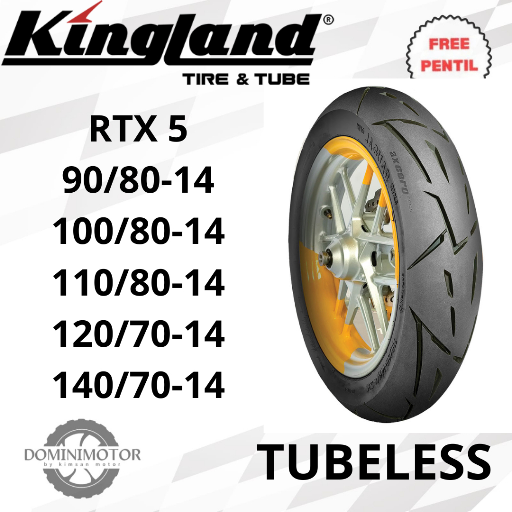Kingland Jaguar RTX 5 Ring 14 Ban Motor Ring 14 Tubles Ban Ring 14