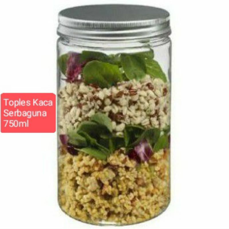 Toples KACA SERBAGUNA 750ml/ Toples Kaca Kacang Kue Kering Nastar ST750