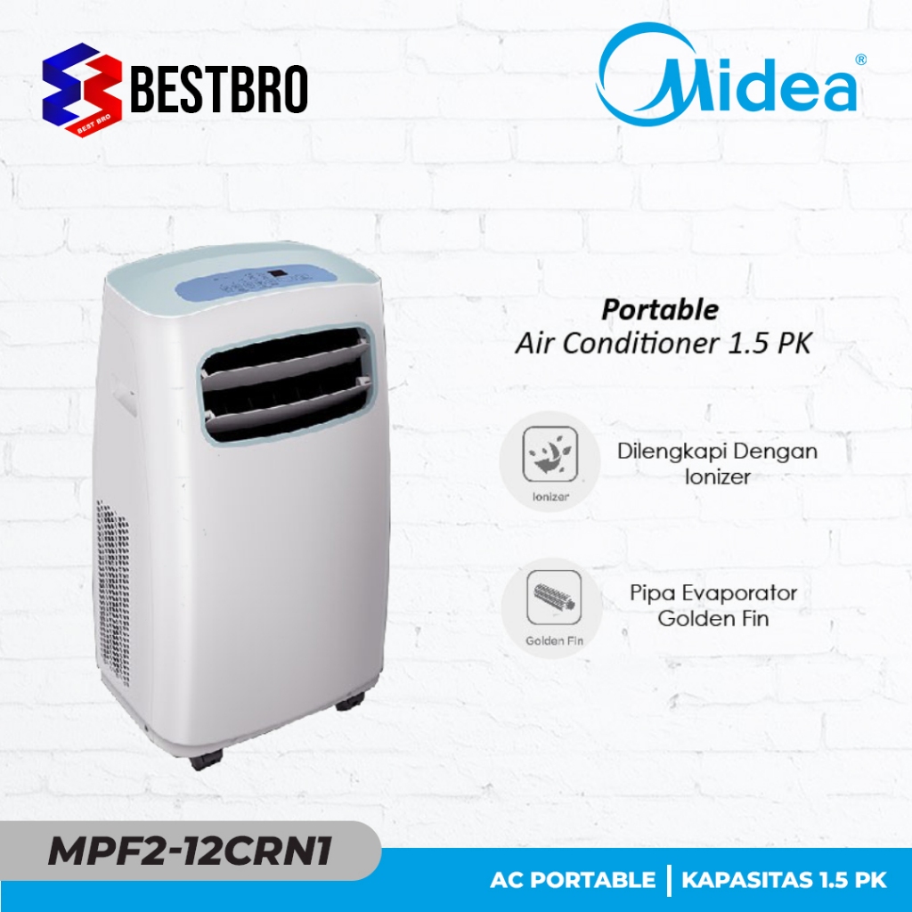 Midea AC Portable 1.5 pk MPF2-12CRN1 AC 1.5 pk Pendingin Ruangan