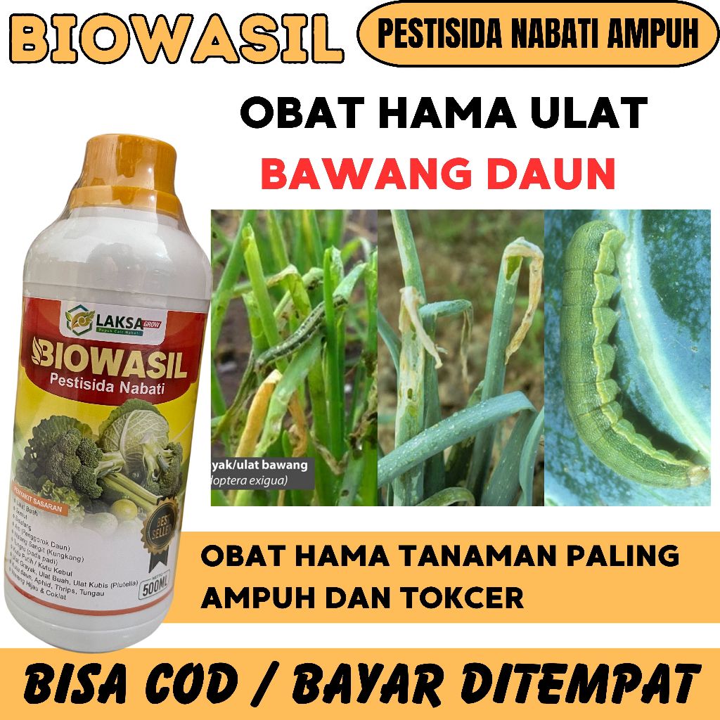 BIOWASIL 500ML Pestisida Nabati Obat Hama Ulat Bawang Daun - Mengatasi Ulat Bawang Paling Ampuh