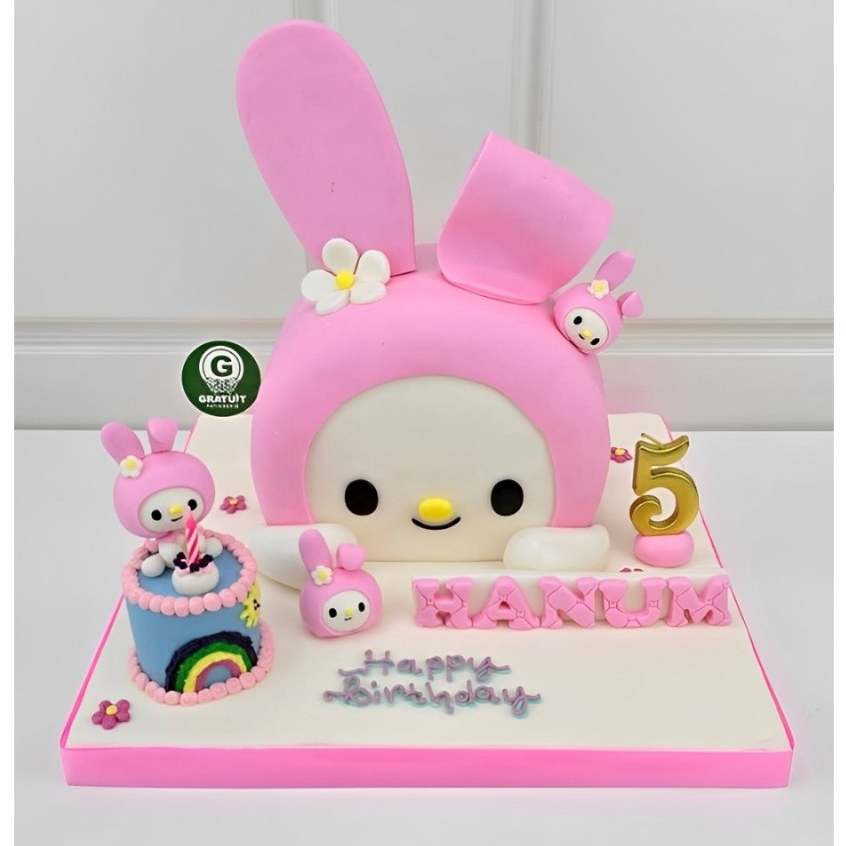 

HALF CAKE MELODY FLOWER UK 15CM / KUE ULANG TAHUN