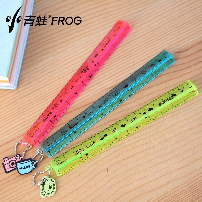 

LITTLE FROG TRANSPARENT 3D TRIANGULAR RULER 15 CM TY-1610 - PENGGARIS SEGITIGA