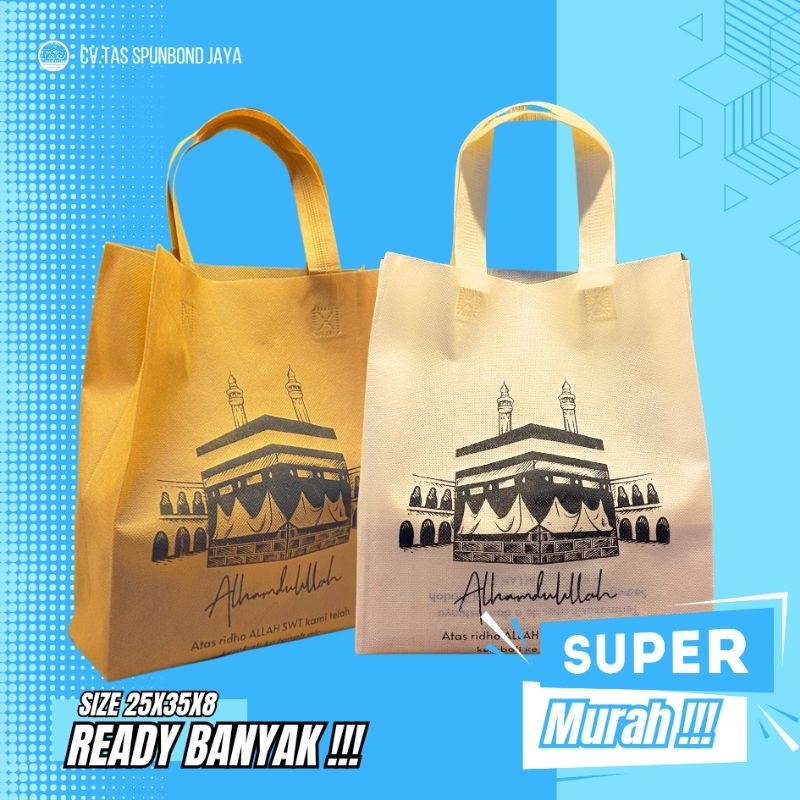 

SIAP KIRIM READY STOCK BANYAK GOODIEBAG TAS SOUVENIR OLEH OLEH HAJI UMROH MUAT DI ISI BANYAK JAJANAN MAKANAN MURAH BERKUALITAS TAS PRESS 25X35X8