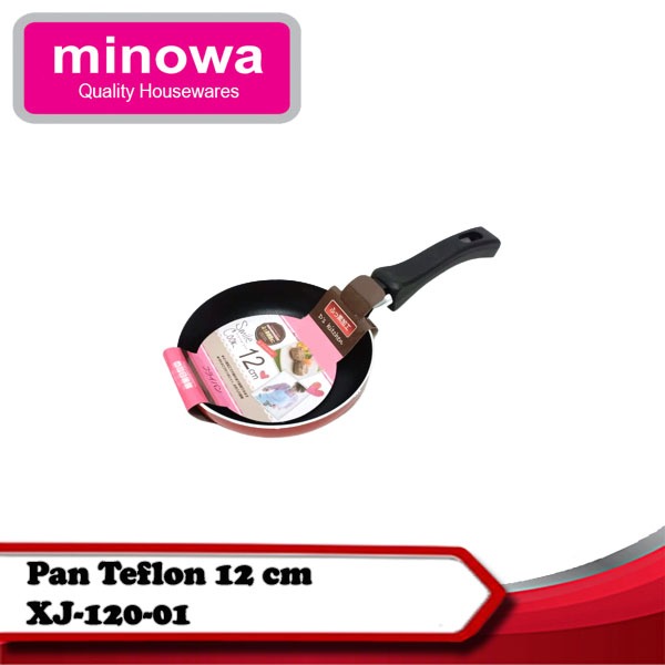 Minowa Wajan/Teflon 12CM Anti Lengket Sauce Pan Merah