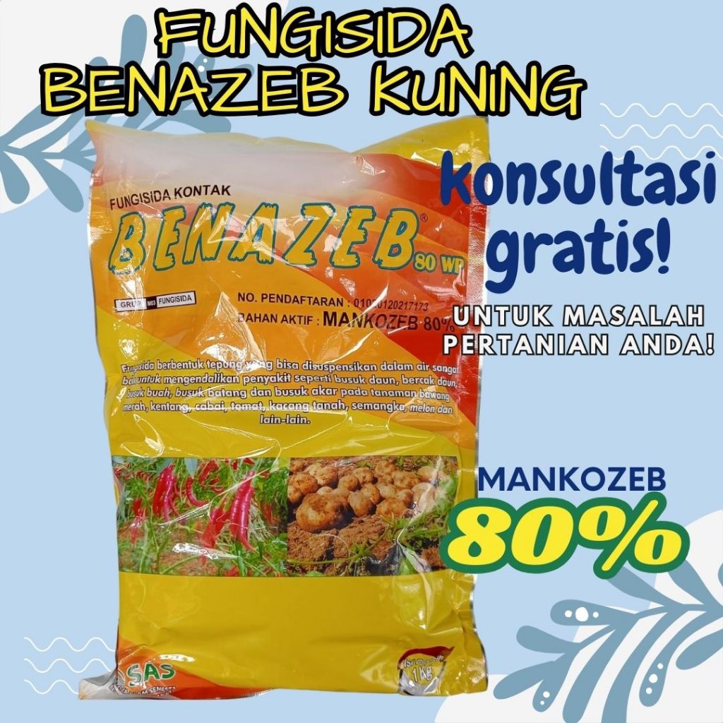 Fungisida BENAZEB KUNING Obat Jamur Mankozeb 80%