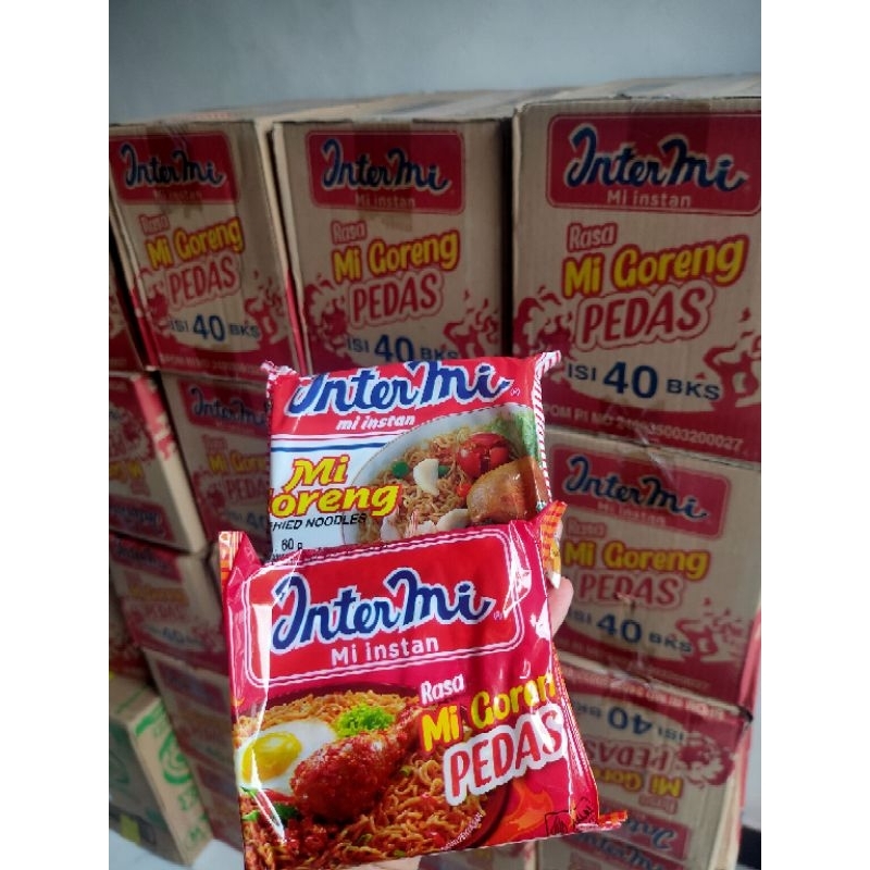 

(1dus) Intermie goreng 60g Pedas / Original isi 40 bungkus