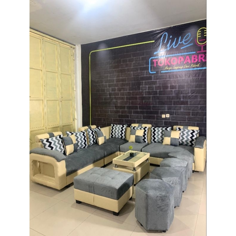 Sofa minimalis sofa beranak satu set meja dan kursi ruang tamu sofa murah