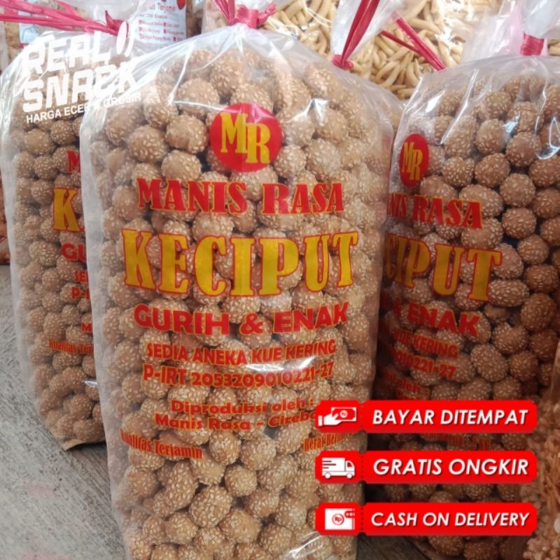 

Keciput Wijen Manis /Ciput Ketan Kue Onde Onde mini Manis Gurih 1kg