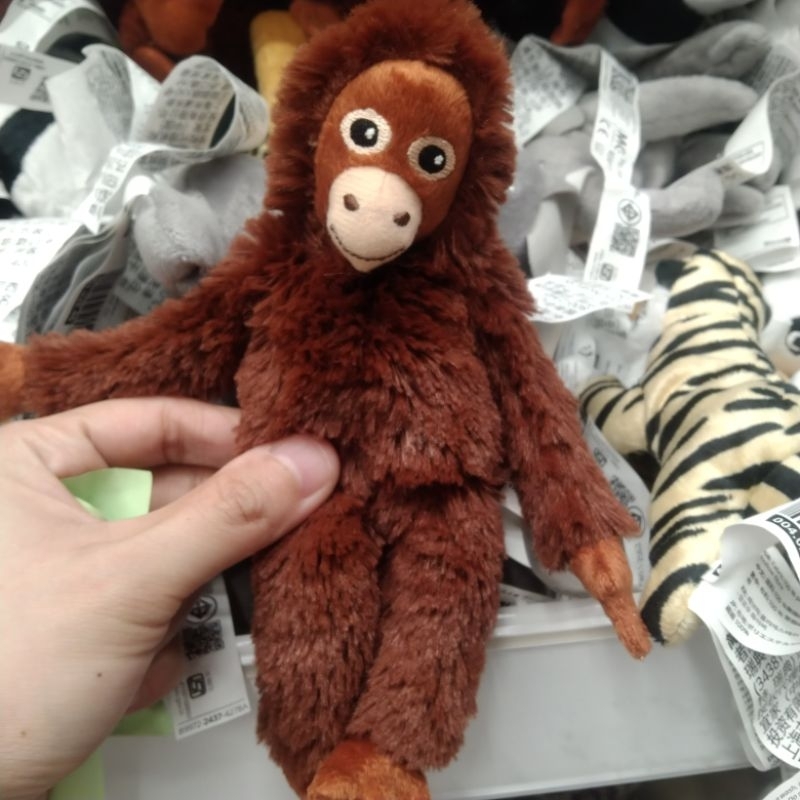 IKEA DJUNGELSKOG boneka monyet kecil mainan anak orang utan doll