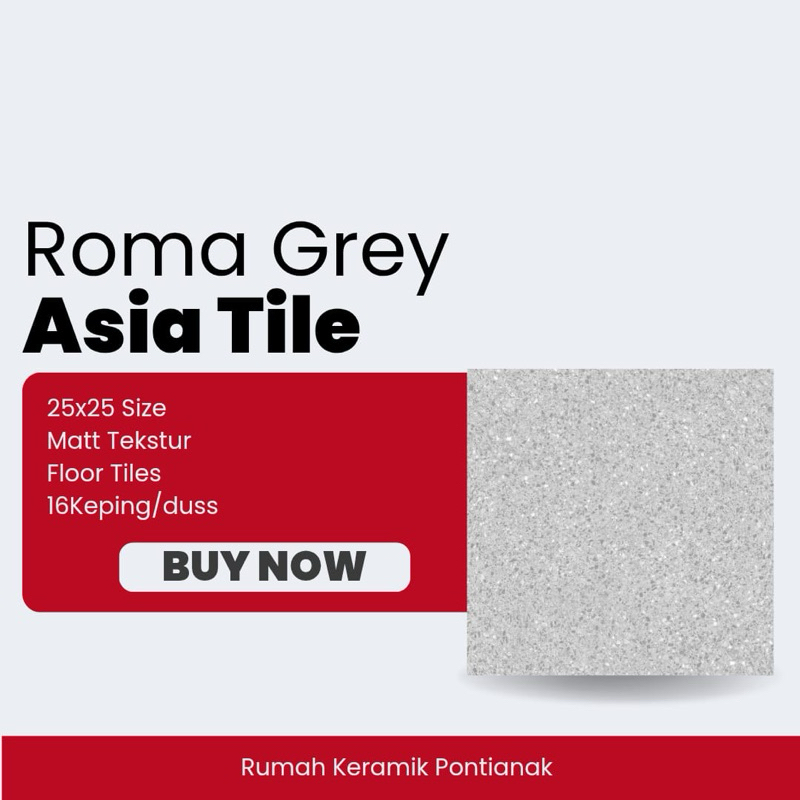 keramik 25x25 roma grey asia tile