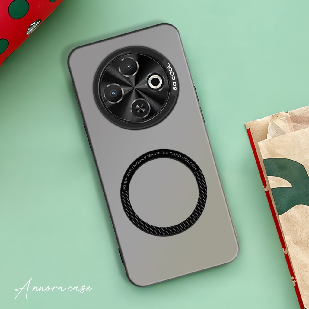 Case Hybrid - Spark 30C - Case Magsafe - Softcase Silikon Hp Tecno Spark 30c - Support Magsafe - Rin