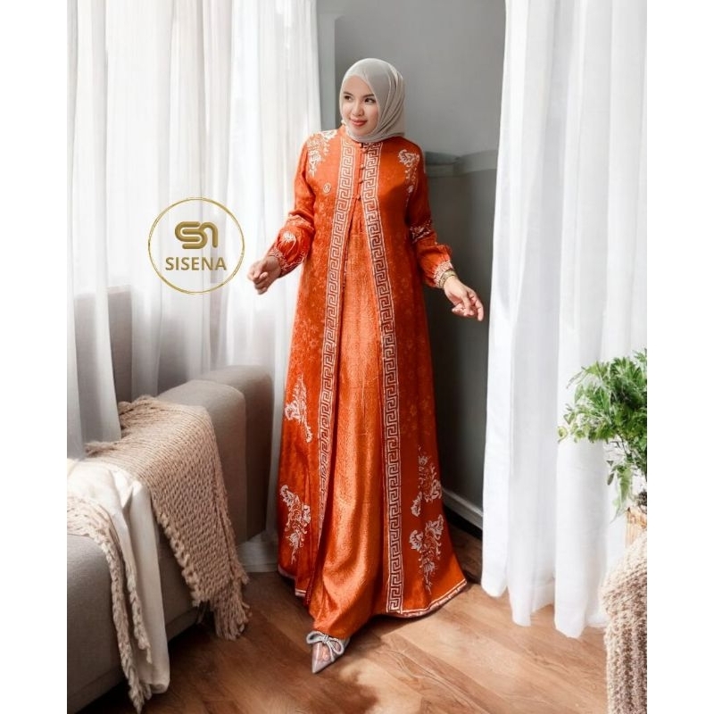 Andaria batik by sisena premium/ gamis batik modern/gamis batik pesta