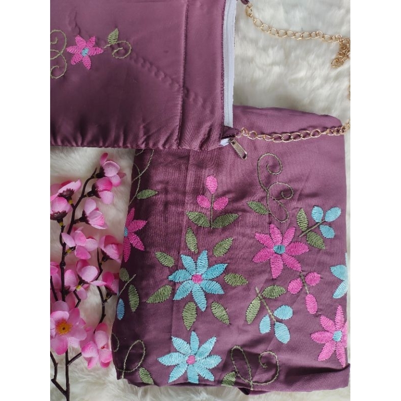 Mukena Terusan Dewasa Umama Armani Silk Sulam