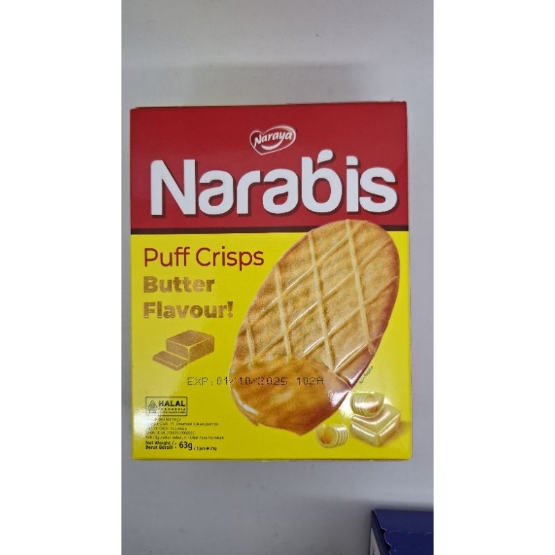 

Narabis Puff Crisps 63gr Butter, Dark Chocolate, Coconut Latte