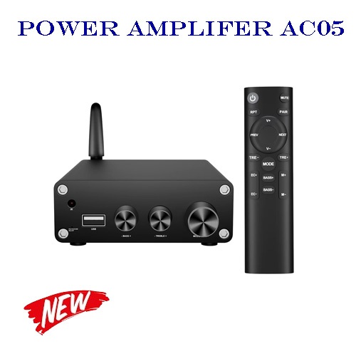Power Amplifier AC05 Amplifier Daya Digital Stereo HIFI untuk Audio Desktop Rumah