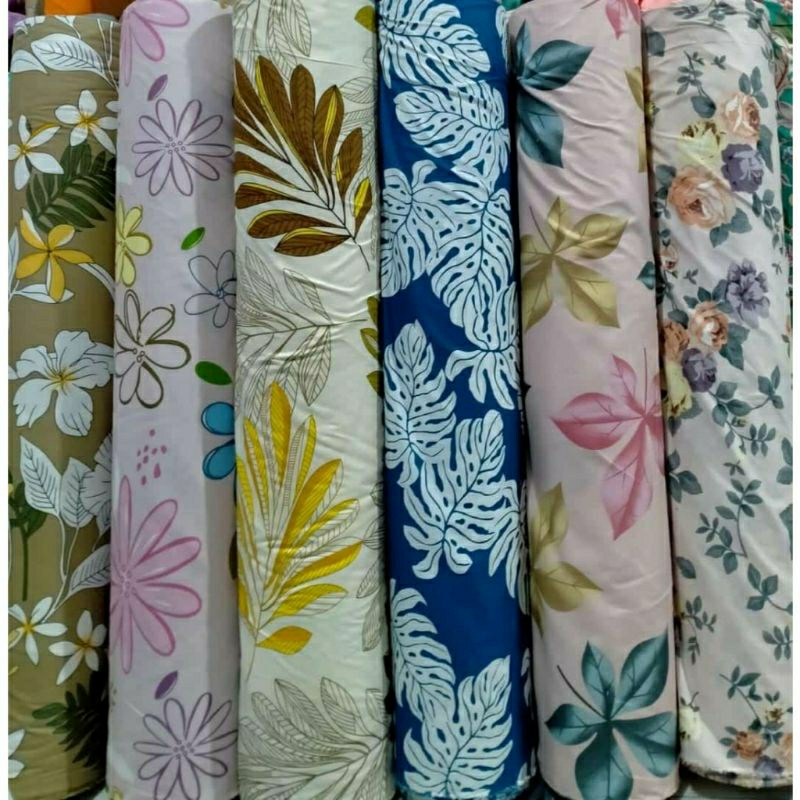 Kain Sprei Motif Bunga Bunga Katun Motif Lebar 240cm