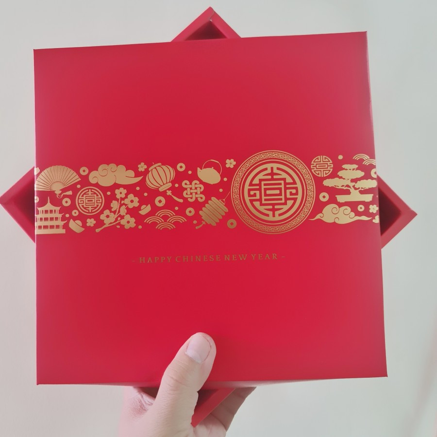 

5 Pcs Cake Box Hampers Kue Imlek Kotak Packaging Cookies Cny Sekat 25 Ukuran 3.5x3.5x3.5 cm