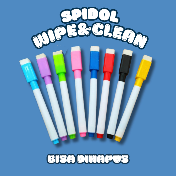 

Spidol Wipe and Clean | Spidol Anak Dengan Penghapus | Sepidol Warna Warni Wipe And Clean Anak