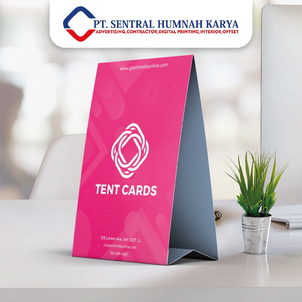 

Cetak Tent Card Art Carton / Print Table Menu Custom A5