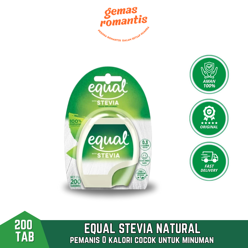 

Equal Stevia Naturals 200 Tablets - Gula Pemanis NOL Kalori