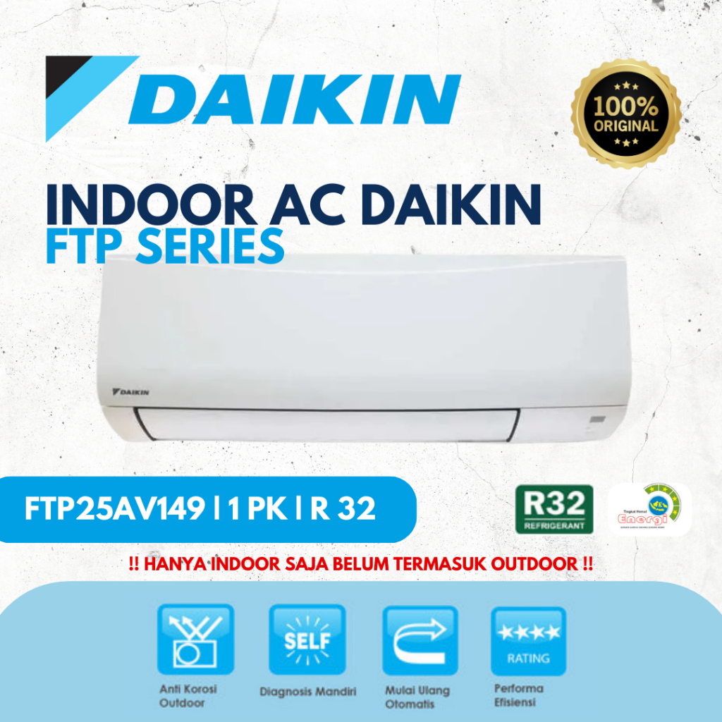 INDOOR AC DAIKIN STANDART NON INVERTER 1 PK FTP25AV14 INDONESIA