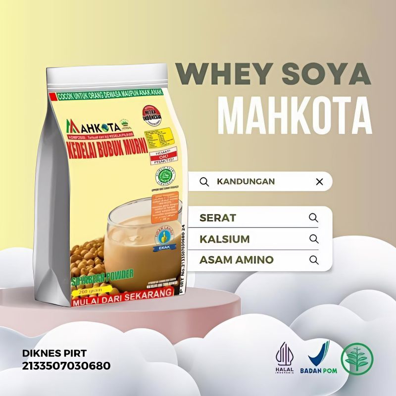 

Susu Kedelai Bubuk Whey Soya Mahkota 400g